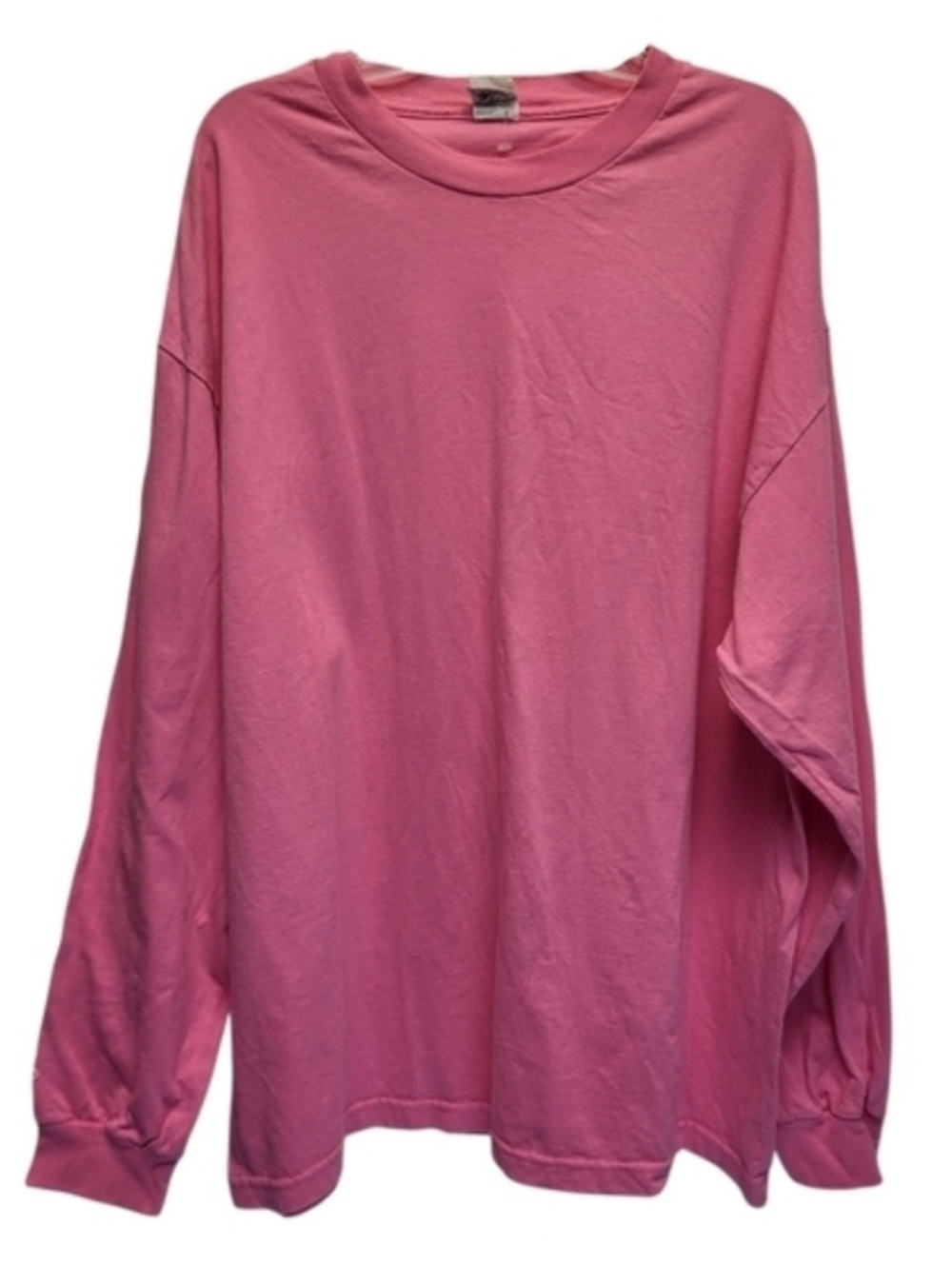 Alstyle Vibrant Pink Long Sleeved Tee Plus-Size- 2XL